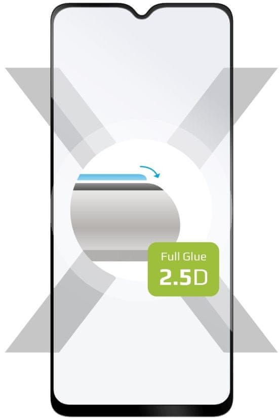FIXED Ochranné tvrdené sklo Full-Cover pre Samsung Galaxy A04, lepenie cez celý displej, čierne FIXGFA-1090-BK